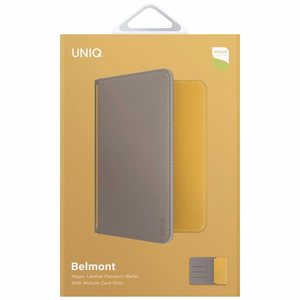 Uniq Belmont RFID Bloķēšanas Pase apvalks - pelēka/dzeltena
