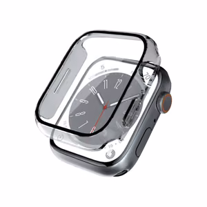 Crong Hybrid Watch Case aizsargvāciņš ar integrētu stiklu Apple Watch 45 mm, caurspīdīgs