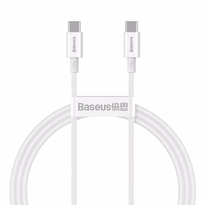 Baseus kabelis Superior PD USB-C - USB-C 1,0m balts 100W