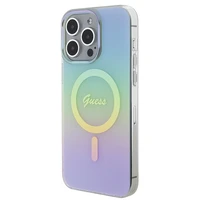 Guess IML Iridescent Magnētiskais viedtālruņa apvalks iPhone 15 Pro - tirkīza
