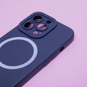 Silikona Mag futrālis iPhone 15 Plus 6,7" tumši zils