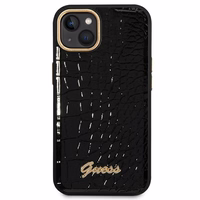 Guess GUHCP14MHGCRHK iPhone 14 Plus 6.7 "melns/melns cietais apvalks Croco Collection