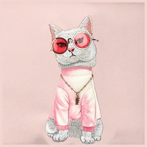 NIMMY crossbody GLASSES COOL CAT pink