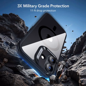 ESR Classic Hybrid MagSafe + закалённое стекло набор для iPhone 17 - прозрачный черный