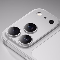 Benks rūdītais stikls Glass Warrior metāla integrēts lēcas aizsargs (C069) Iphone 17 Pro (3 lēcas) zils