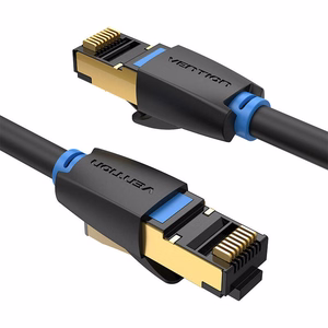 Tīkla kabelis CAT8 SFTP Vention IKABF RJ45 Ethernet 40Gbps 1m melns