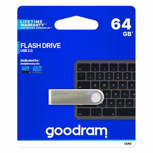 GOODRAM UUN2 Zibatmiņa - 64GB USB 2.0 SUDRABA