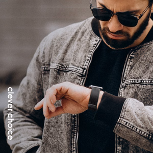 Crong Milano Steel nerūsējošā tērauda siksniņa Apple Watch 44 / 45 / 46 / 49 mm, melna