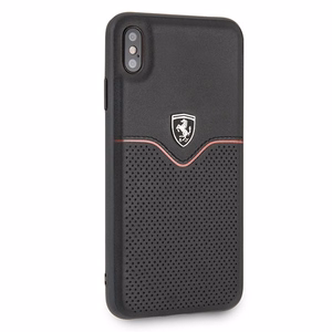 Ferrari cieta viedtālruņa apvalks iPhone Xs Max - melns/melns Off Track Victory