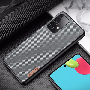 Dux Ducis Fino viedtālruņa apvalks pārklāts ar neilona materiālu Samsung Galaxy A72 4G pelēks