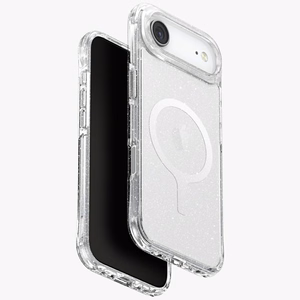 Uniq LifePro Xtreme Magnētiskais uzlādes viedtālruņa apvalks iPhone 17 Air - Caurspīdīgs ar spīdumiem