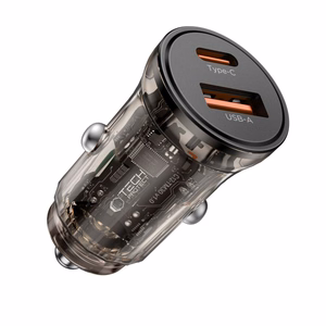Tech-Protect CC01 45W auto lādētājs 2 porti USB-A / USB-C melns