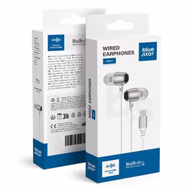 Austiņas ar vadu USB-C (DAC) Blue Star M09C 1,2 m balta