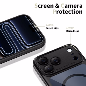 Tech-Protect Magpeak Magsafe CC futrālis iPhone 17 Pro - caurspīdīgi melns