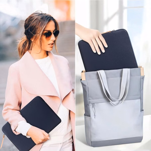 Tech-Protect flīsa soma portatīvajam datoram 15-16 - tumši zila