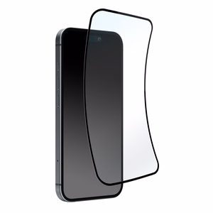 Гибридное стекло Puro Flexible Glass D3O с чёрной рамкой для iPhone 16 Plus / iPhone 15 Pro Max / iPhone 15 Plus