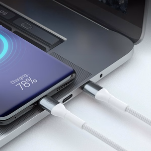 3mk Hyper Cable N-SERIES USB-A / USB-C 1m 9V/2A 18W kabelis - balts