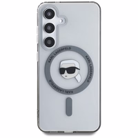 Viedtālruņa apvalks Karl Lagerfeld Button Karl Head Printed Logo Magnētiskais Samsung Galaxy S25 melns