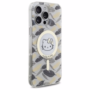 Hello Kitty IML Golden Leaves MagSafe viedtālruņa apvalks iPhone 16 Pro Max - balts