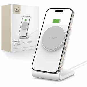 Tech-Protect QI15W-A38 MagSafe bezvadu lādētājs - Balts