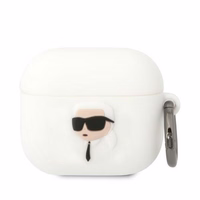 Karl Lagerfeld KLA3RUNIKH AirPods 3 vāciņš silikons balts Karl Head 3D