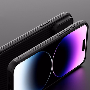 Nillkin CamShield Pro magnētiskais viedtālruņa apvalks iPhone 15 Plus ar kameras aizsardzību - melns