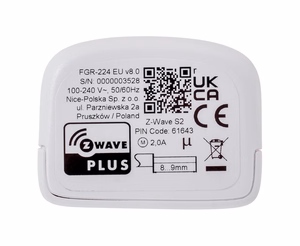 Fibaro FGR-224 žalūziju/rullo piederums Rullo vadība