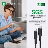 Amazing Thing kabelis Tough Pro CLC120MTOBK - Type C uz Lightning - PD 30W 3,2A 1,2 metri melns