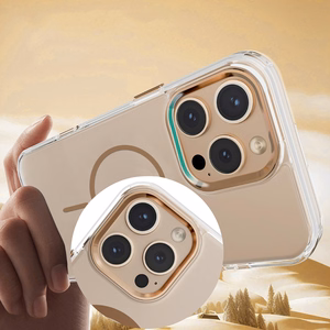 Clear Thin Mag case for iPhone 17 Air 6,6" gold