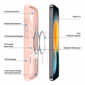 Korpuss Dux Ducis Yind Apple iPhone 17 rozā krāsā