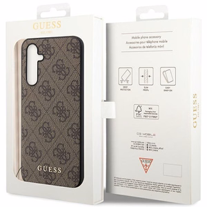 Guess GUHCS23FEGF4GBR S23 FE S711 brūns/brūns cietais apvalks 4G šarma kolekcija