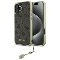 Guess 4G Charms Kolekcijas viedtālruņa apvalks iPhone 16 - brūns