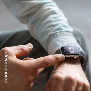 Crong Liquid  siksniņa Apple Watch 44 / 45 / 46 / 49 mm, grafīta krāsā