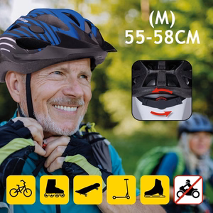 Dunlop regulējama MTB velosipēda ķivere, M izmērs, 55–58 cm, zila un melna