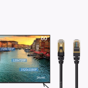 Orico PUG-C7 CAT7 10Gbps RJ45 Ethernet tīkla kabelis interneta LAN apaļš 30m - melns