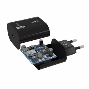 Cellularline USB-C tīkla lādētājs Samsung ierīcēm, 25 W, melns