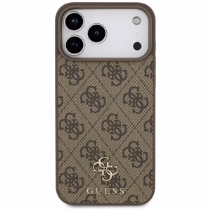 Guess 4G Small Classic Logo MagSafe Case for iPhone 17 Pro Max - Brown