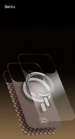 Benks Magnetic Armor Air Armor Grid Kevlar maciņš ar metāla rāmi 600D (A068) iPhone 17 Air zelta