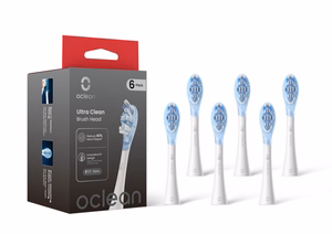 Oclean Ultra Clean UC03 W06 maināmās zobu birstes galviņas, 6 gab. – baltas