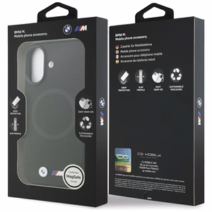 BMW M FW Metal Logo MagSafe futrālis iPhone 17 - melns