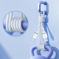 Dudao L25L USB-A - Lightning Kabelis 1m 30W with Soft Silicone Braid - Balts