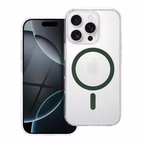 Drop Glue Krāsains Gredzens Magnētiskais Viedtālruņa apvalks saderīgs ar MagSafe IPHONE 15 tumši zaļš