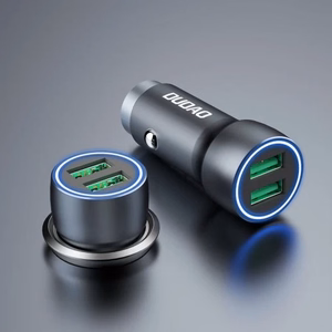 Car Charger Dudao "R4+" Grey 18W (3xQC3.0)