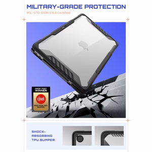Supcase Unicorn Beetle Pro maciņš MacBook Neo 13" 2026, caurspīdīgs melns