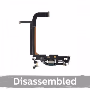 Charging Port Compatible With iPhone 13 Pro Max with Flex / Silver / (100% original / disassembled)