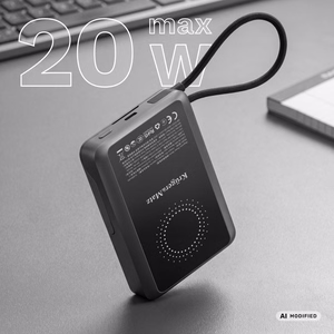 Kruger&Matz ārējais akumulators, 10000 mAh, Li-Polymer, QC un PD, CCC sertifikāts Āzijas valstīm
