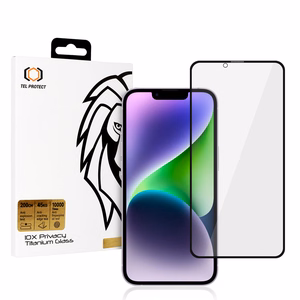 Закалённое стекло Tel Protect 10X Privacy Titanium для iPhone 14