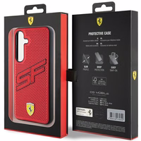 Ferrari Big SF Perforated viedtālruņa apvalks Samsung Galaxy S24+ - sarkans