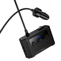 Auto lādētājs Hoco 2xUSB A + 2xUSB C+3x cigarešu šķiltavas pieslēgvietas PD QC3.0 240W Z64 melns