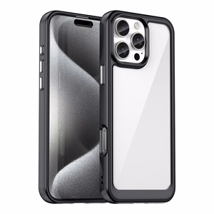 Outer Space viedtālruņa apvalks ar gēla rāmi iPhone 16 Pro - melns